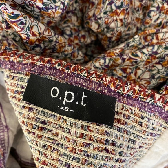 Tuckernuck || O.P.T. Scilla Smocked Ruffle Midi Dress Floral Cotton Poplin XS - Picture 7 of 10